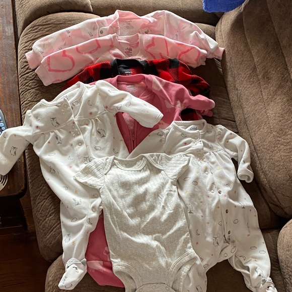 Child of Mine Pink and White One Pieces - Picture 1 of 5